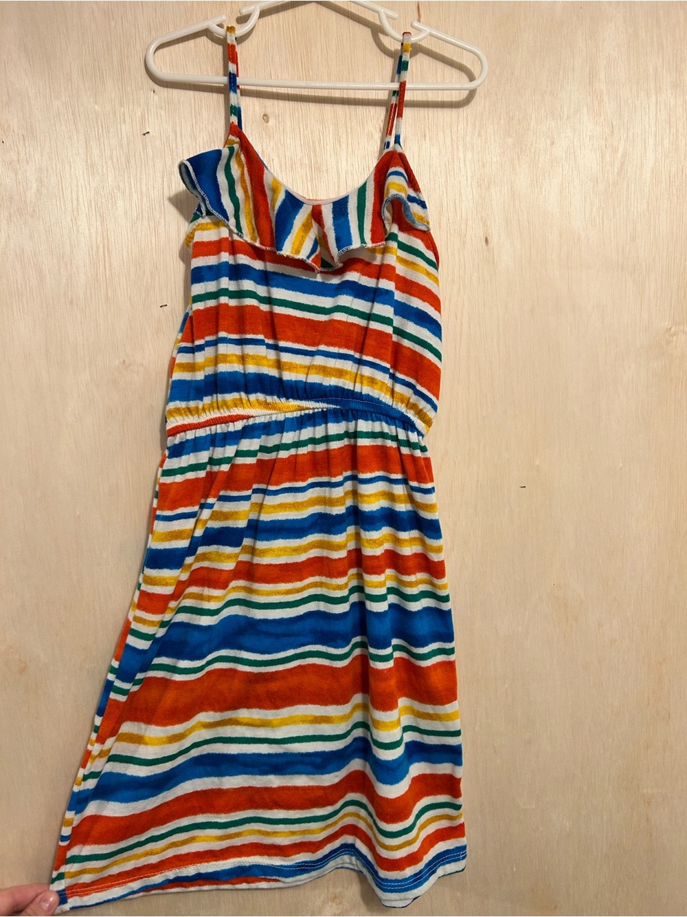 Bobbie Brooks Rainbow Stripe Ruffle Sundress
